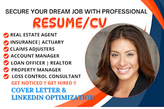 write professional real estate insurance resume writing claim account manager cv