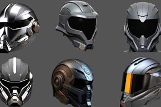 sculpt realistic 3d helmet, 3d mask halloween mask, kitsune mask for 3d printing