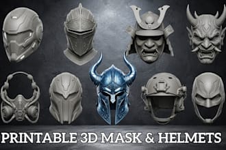 design 3d printable anime cosplay mask 3d helmet halloween mask stl 3d armor