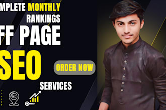 monthly off page SEO service with dofollow backlinks