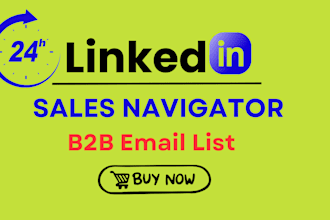 do b2b lead generation and email list using linkedin sales navigator