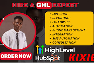setup gohighlevel hubspot kixie  power dialer CRM data and import email workflow