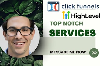 setup gohighlevel website clickfunnels go high level landing page copy clone VA