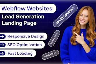 design a high converting webflow lead generation landing page