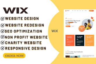 design wix non profit website ngo fundraising website npo charity donation 501c3