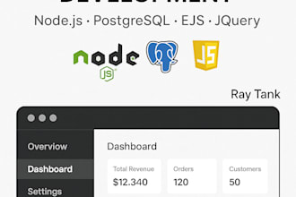 build backend web app with nodejs and postgresql