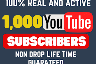 do 1k monetization approved subscriber in your youtube channel organically fast