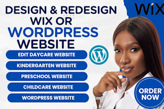 edit daycare website, kindergarten website, preschool website, childcare website