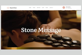 build massage website massage therapy spa beauty website skincare landing page