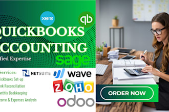 setup quickbooks online zoho accounting wave sage xero oracle zoho bookkeeping