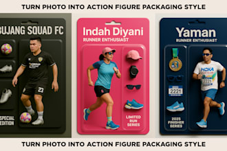 turn your photo into an action figure box art style using ai