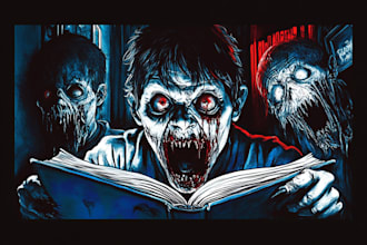 draw realistic fantasy horror character and concept art