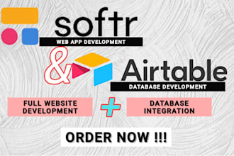 build a custom web app, website or client portal using softr and airtable