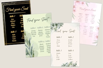 design a individual seating plan for your event