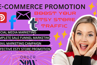 do esty promotion seo ebay traffic pinterest ads shopify marketing tiktok ads