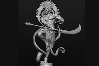 design a custom 3d character model and print it in high quality 3d sculpture