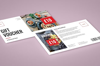 design gift certificate, coupons design, voucher and ticket in 5hr