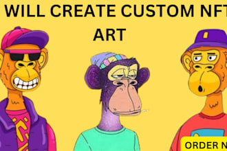 create unique 3d nft art character high quality with cartoon and realistic style