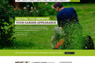 design lawn care landscaping pressure washing website using wix or wordpress