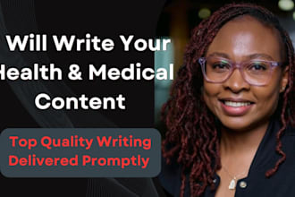 write you healthcare and medical content