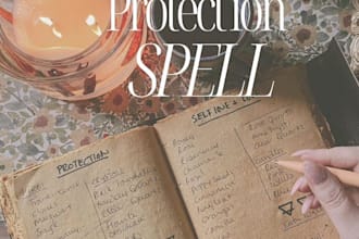 cast healing spell to remove any negativity energies and protection spell