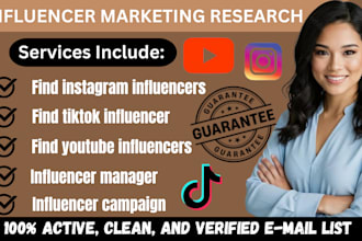 research best instagram youtube tiktok influencer list for influencer marketing