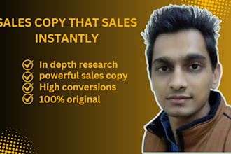 be your copywriter to write high converting sales copy