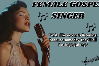 be your female gospel singer songwriter worship song and melody