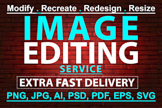 quickly edit, resize, recreate, change color of logo or image, flyer, banner etc