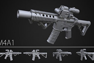 model 3d gun, 3d game ready asset props weapons vehicles unreal engine videogame