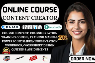create online course content, course creation ,course curriculum on teachable