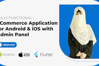 create flutter ecommerce app for android, ios with admin panel