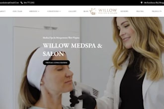 do medical spa website, med spa, skin care aesthetics clinic website, health