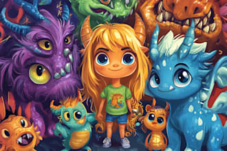 draw amazing cartoon doodle art and character illustrations