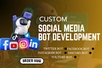 develop a custom social media bot, bot automation, website automation bot