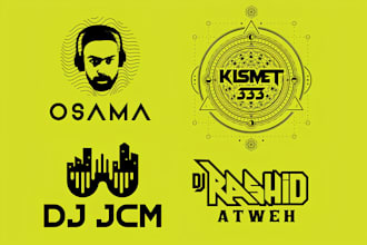 do modern dj music, artist, studio, entertainment logo or any graphics design