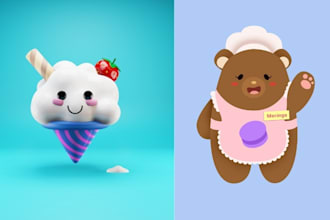 do a cute kawaii logo for your business, brand or channel