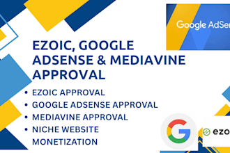 get ezoic and mediavine google adsense approval for your niche website