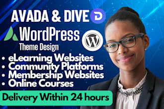 design wordpress website with avada and divi theme in 24 hours