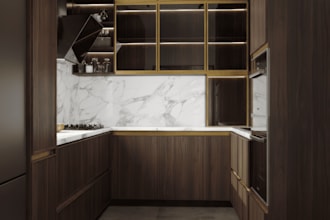 modern kitchen design in 3ds max and corona render