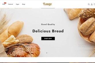 design bakery shopify bread store catering website restaurant pastries store