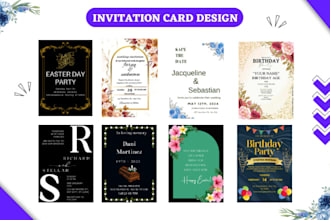 create digital products for any etsy invitation design canva template mockup
