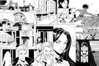 draw comic book illustration manga graphics novel webtoon cartoon character nsfw