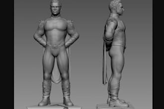 rig model for game with model actor figure,statue cnc head bust toface stl file