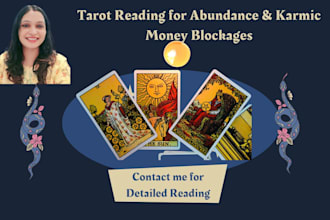 do intuitive tarot, karmic money blocks, abundance path