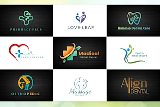 design modern medical, healthcare and pharmaceutical logo with in fast delivery