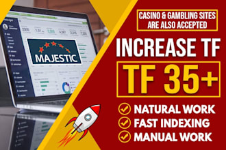 increase trust flow of majestic URL tf 30 plus