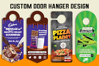 design eye catching door hanger to elevate your brand