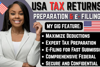 prepare and e file USA tax returns for individuals and businesses