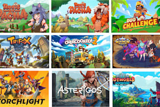 do game banner, steam capsule, game ui game poster, game art logo steam graphics